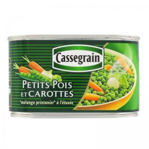 Cassegrain Petits pois et carottes 265g Cassegrain Petits pois et carottes 265g